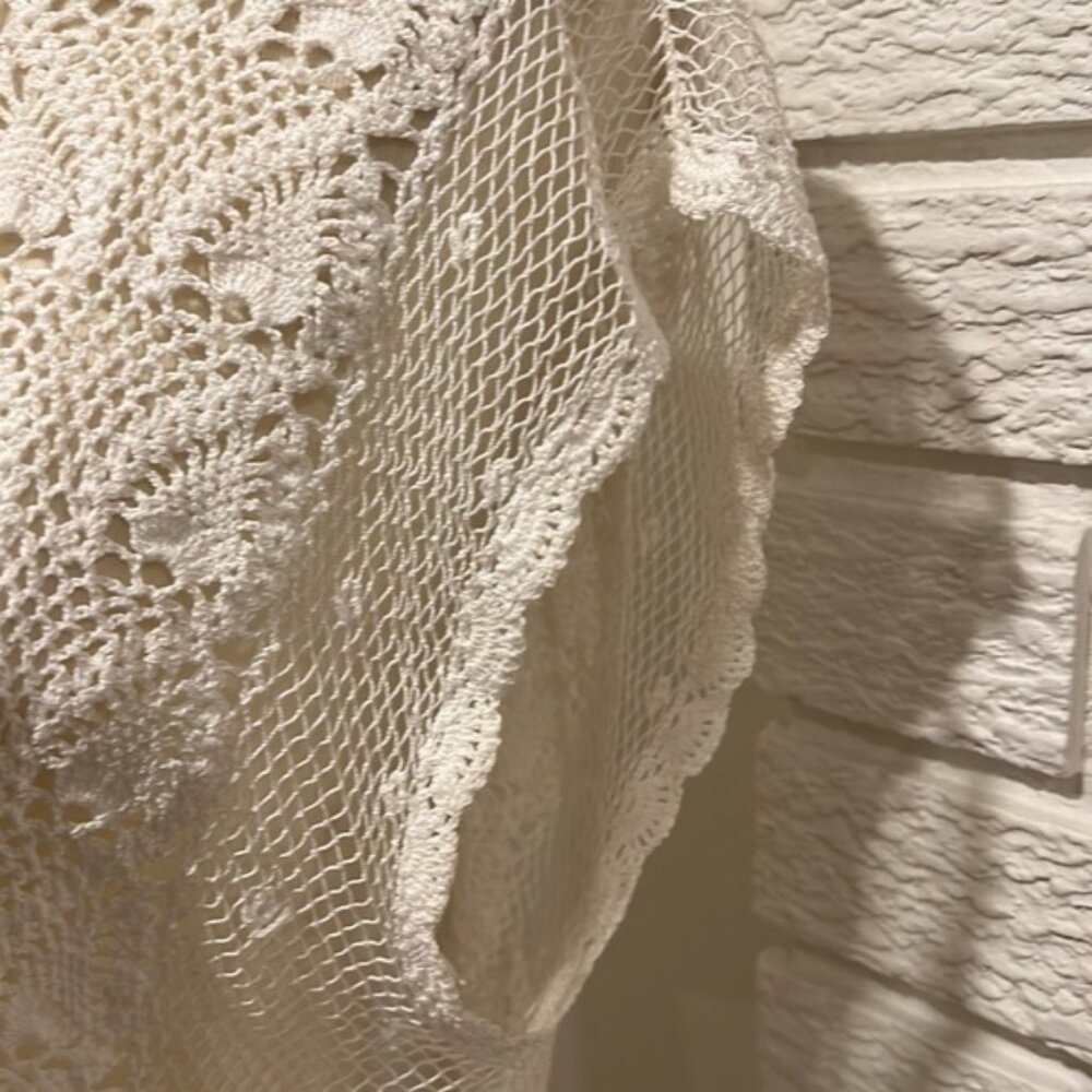 Hand-crocheted lace cotton, Vest, amazing pattern entirely handmade - Picture 6 of 11